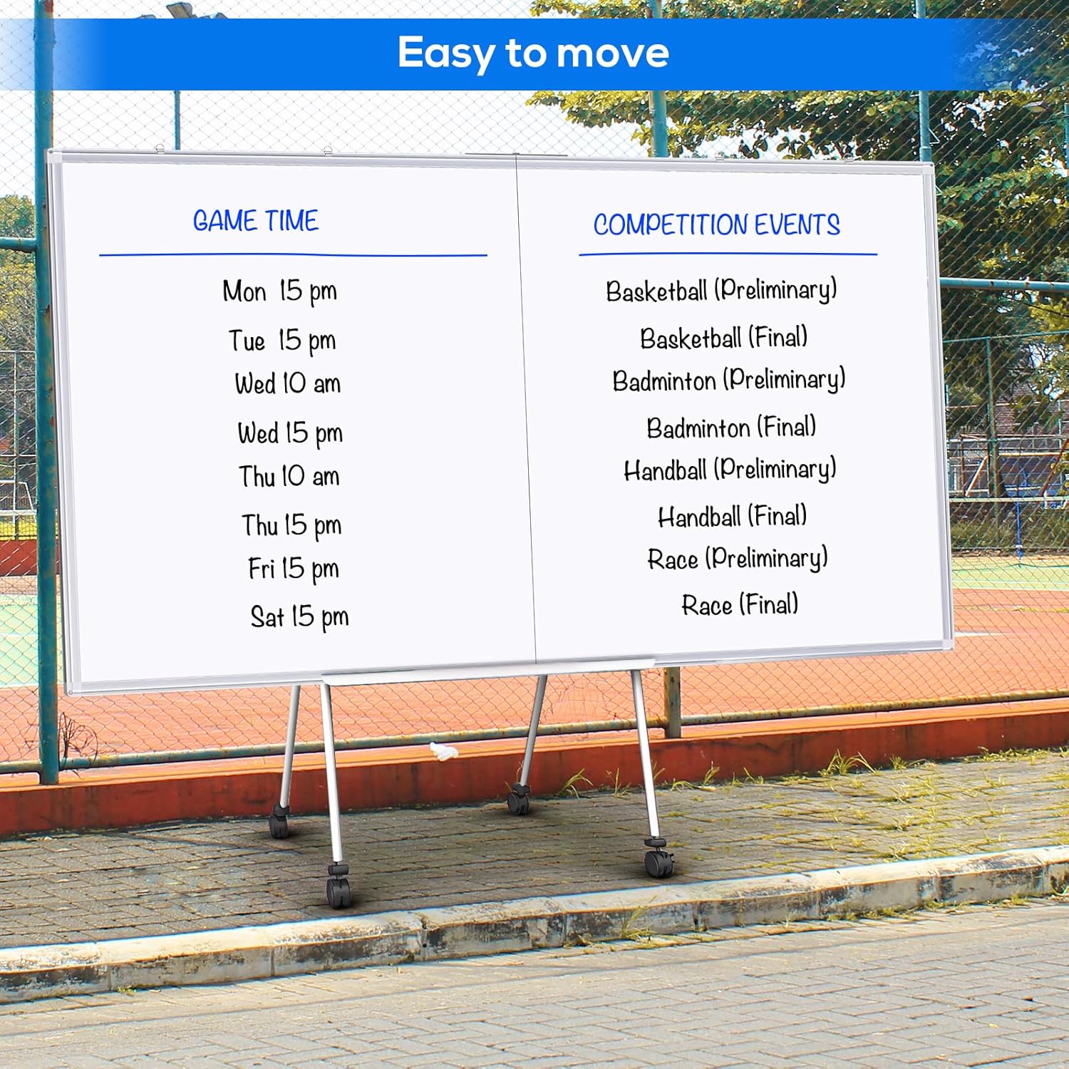 Large Whiteboard for Wall 72"X48", White Board Dry Erase 6' x 4' Magnetic Whiteboard Foldable Wall-Mounted Aluminum Frame Marker Board with a Long Pen Tray for School, Classroom, Office & Home