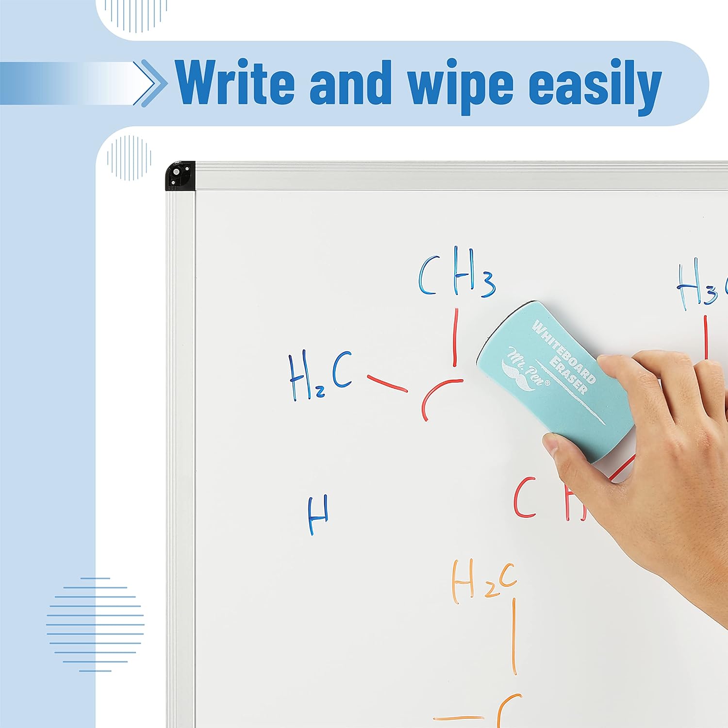 Mr. Pen- Magnetic Dry Erase Board, 24x36 Inches, White Board Dry Erase, Large White Board, Big White Board, Large Whiteboard for Wall, Large Magnetic Whiteboard, Large Dry Erase Board for Wall